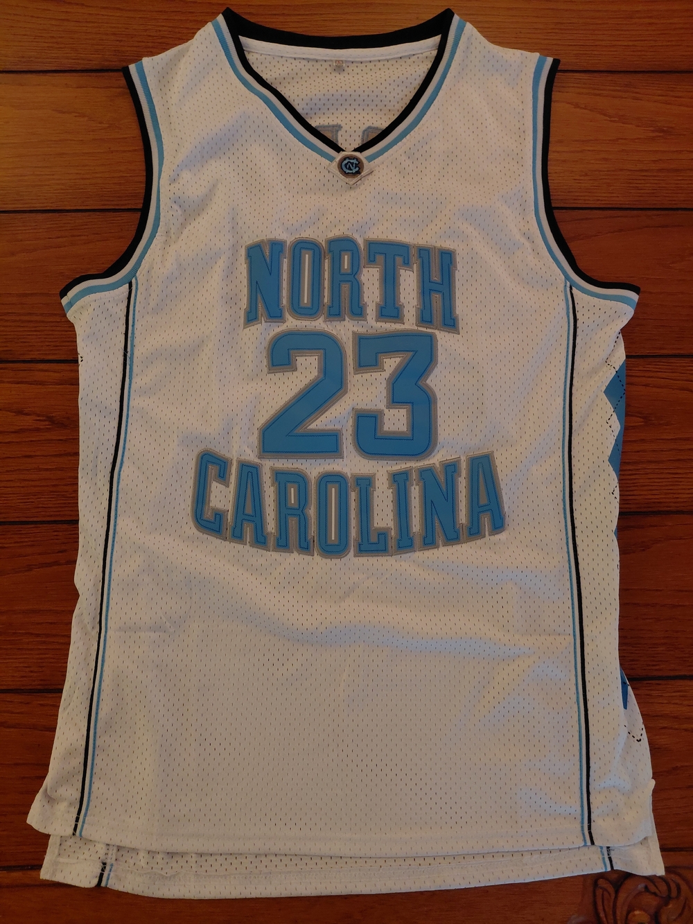North Carolina 23 Basketball Jersey - White/Carolina Blue